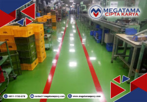 Jasa epoxy lantai pabrik mainan